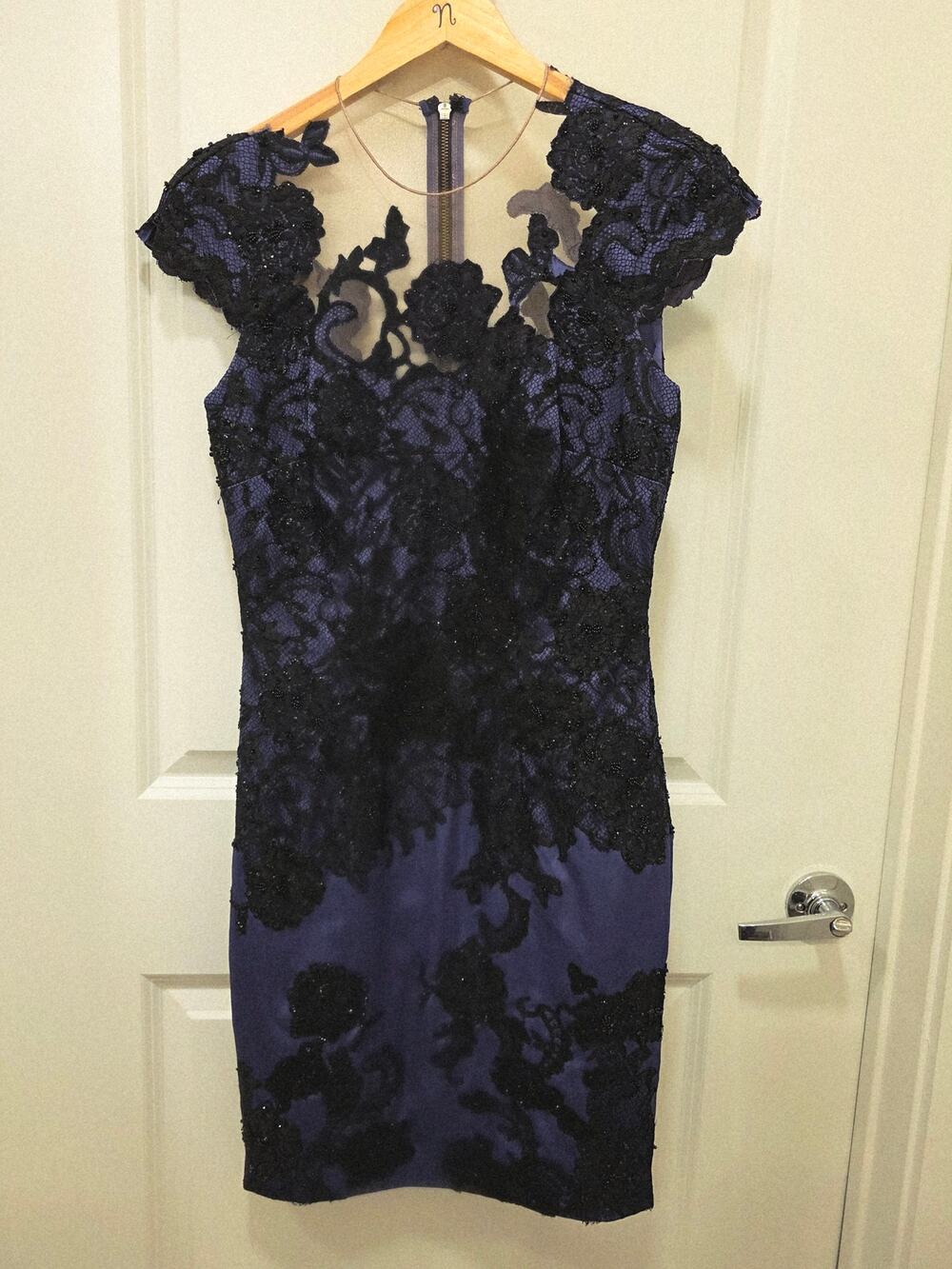 Mandalay Black Beaded Cocktail Dress
